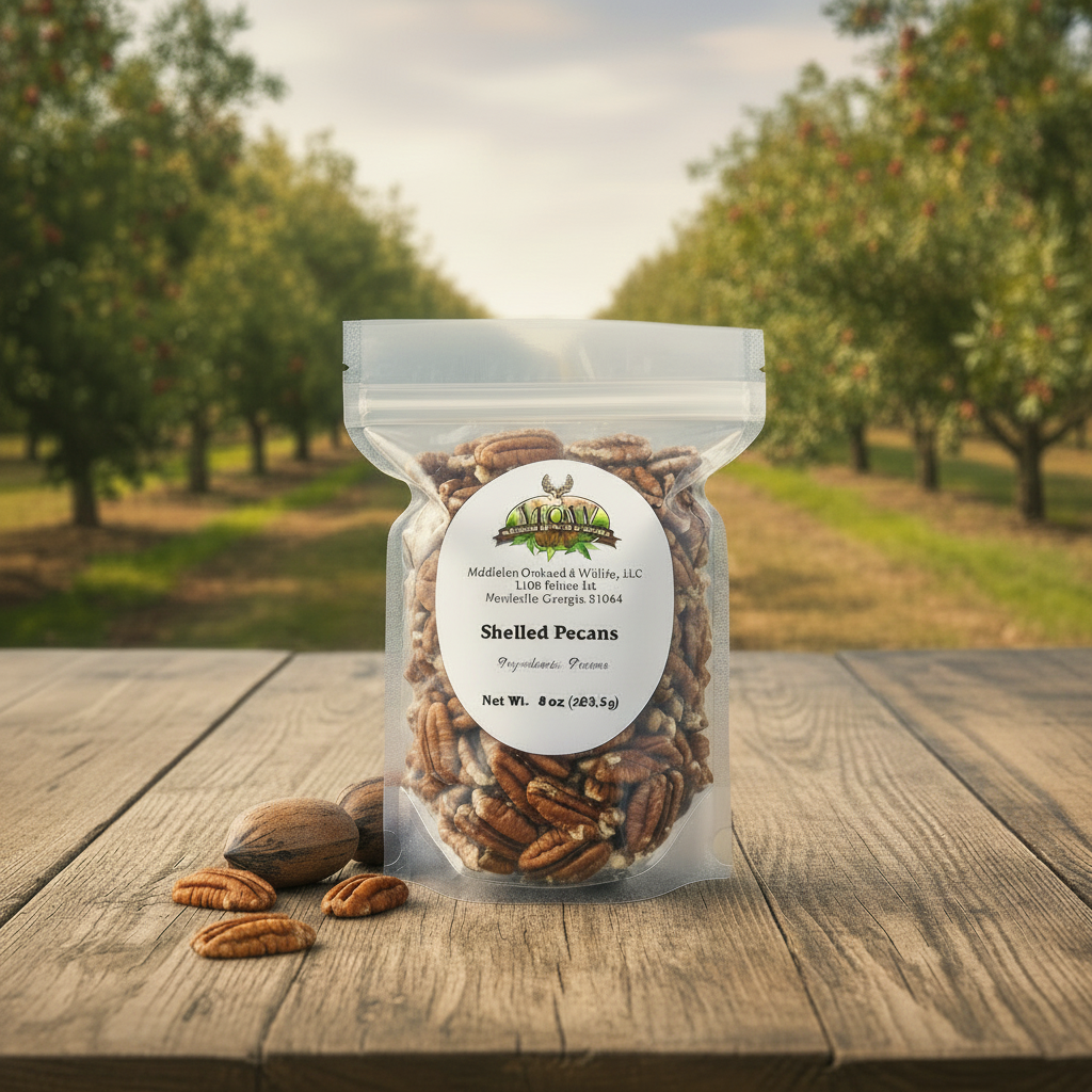 8 oz bag raw pecans