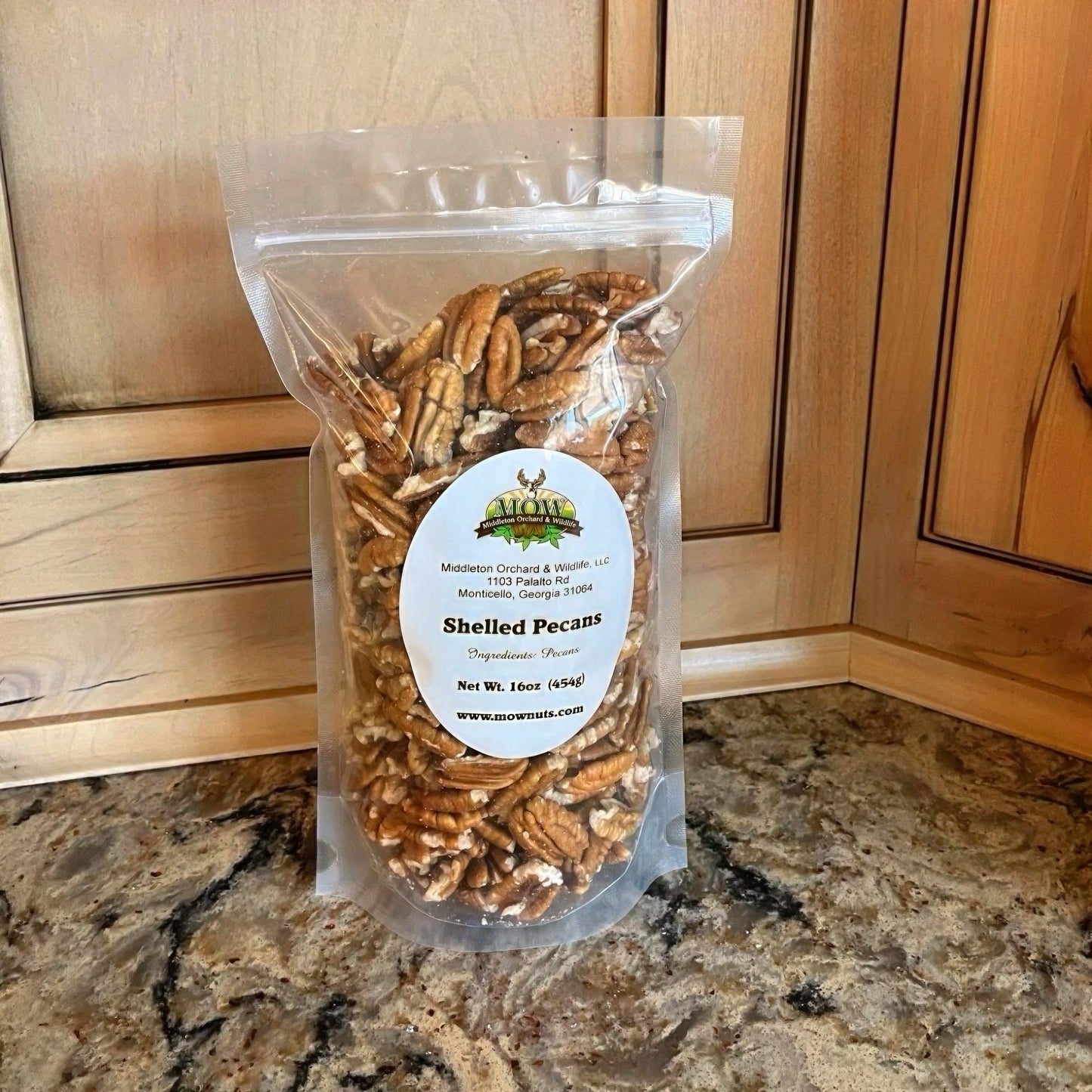 1 lb bag raw pecans